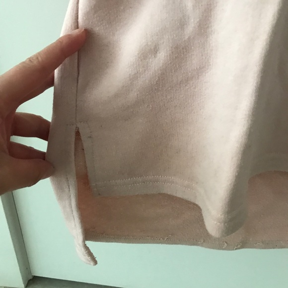 Korean pastel pink with lettering on front, sleeves go a bit past elbows - Picture 3 of 5